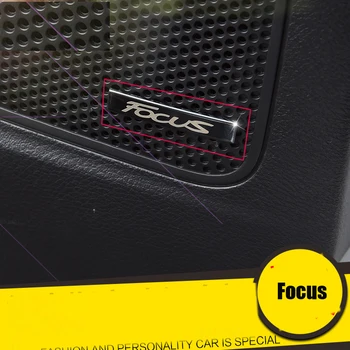 2pcs Aluminija avto escosport avdio nalepke avto zvočniki okras avto notranje nalepke za Ford Focus