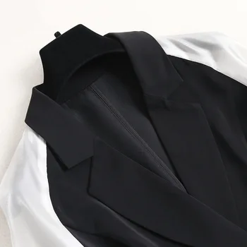 Ženske črne hlače in vrhovi dva kosa iz poletja leta 2020 barvo mozaik flare rokav sashes urad dama elegantne obleke