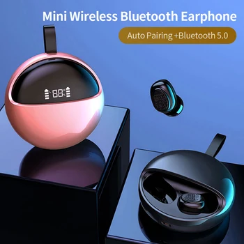 YH-03 TWS Brezžične Bluetooth Slušalke z LED Power Display Mini Oblikovanje Slušalke za Šport/Vozila Android/IOS Rose Zlata/Črna