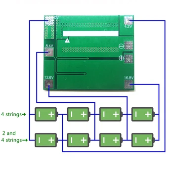 Novi Standard 4S 40A 12.8 V, 14,4 V 18650 LiFePO4 BMS/ Litij-Železo Baterije Protection Board z Izravnalno Začeli Vrtati Standard