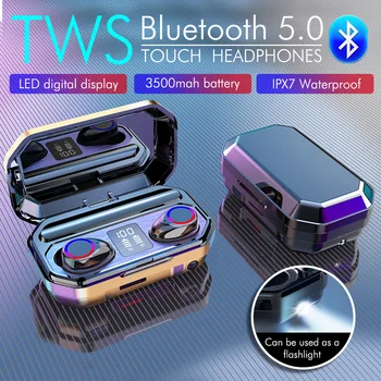 FOOVDO Brezžične Bluetooth Slušalke HD Stereo Slušalke Športne Slušalke Z Dvojno Mic in LED Zaslon 2000Ah Napolnjenosti Baterije Primeru