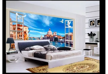 3d photo 3d ozadje freske ozadje po meri Sredozemlju stensko Okno Sanje HD Sredozemsko Pokrajino ozadje 3D TV Steno