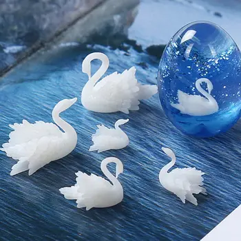 Mini 3D Stereo Swan Priročnik DIY Kristalno Epoksi Pribor za Polnjenje Materiala Ustvarjalne Obrti Nakit, Izdelava Polnila