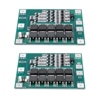 2PCS 4S, in sicer za 16,8 V 18650 Litijeva Baterija, Polnilnik Protection Board PCB BMS 40A Modul