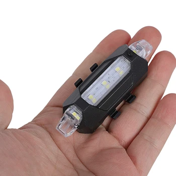 Prenosni USB Polnilne Kolo Kolo Rep Zadaj Varnost opozorilna Lučka Luč Svetilke Super Svetla Bela Svetloba