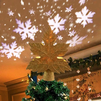 LED Božično Razsvetljavo Zvezda Oblike Drevo Top Projektor Svetlobe Vrhunsko Pet Opozoril Star Božič Projekcija Lučka Božični Luči