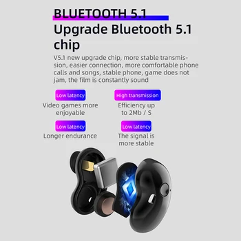 S6 Bluetooth 5.1 Čepkov Globok Bas Brezžične Slušalke 8D Stereo HI-FI Slušalke Za Samsung Galaxy R175 R180 xiaomi Huawei iPhone