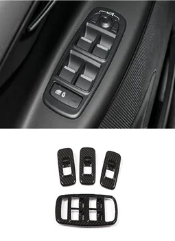 ABS Avto Steklo za Dviganje Gumbi Okvir Pokrova Trim 4pcs Za Jaguar XE X760-16 Auto Vrata Armrest Dekoracija Plošče