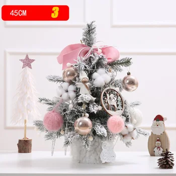 Mini Umetno Božično Drevo z LED Niz Luči & Okraski Tabela Centerpieces Najboljše DIY Božični Okraski PAK5