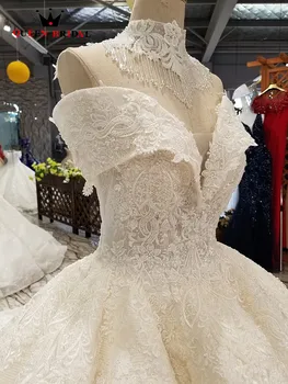 Po meri Izdelane Poročne Obleke vestido de casamento 2021 Beaded Letnik Poročne Obleke KRALJICE POROČNE haljo de mariee WD133