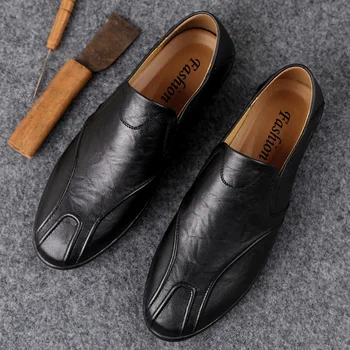 2020 Moda Vožnjo Čevlji Loafers Poletje Priložnostne Dihanje Poslovnih Grah Čevlji Moški Preprosto Leni Usnjeni Čevlji