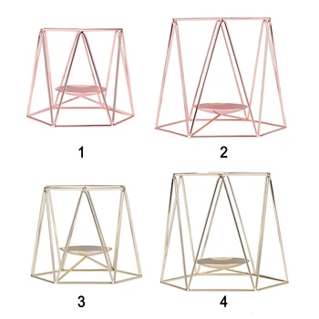 Tabela svijećnjak 3D Železa Umetnostne Obrti Romantično Geometrijske Svečnik Doma Dekor Stojalo Bar Skandinavski Stil Poroka Okraski