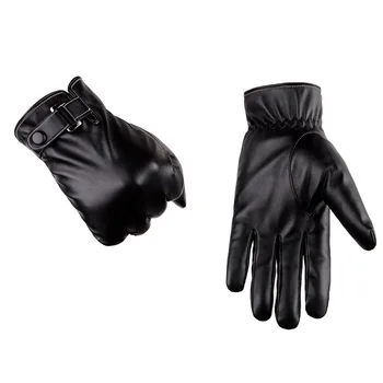 Moda za Moške Klasične Črne Zimske Usnjene Rokavice Šport Vožnje na Zaslonu na Dotik Rokavice Moški Vojaško Taktično Toplo Mitterns G510