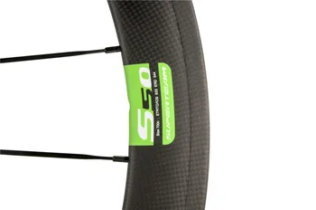 SuperTeam 700 C cestna kolesa, kolesne dvojice kitajski ogljikovih kolesa 50mm clincher kolo z zeleno nalepko