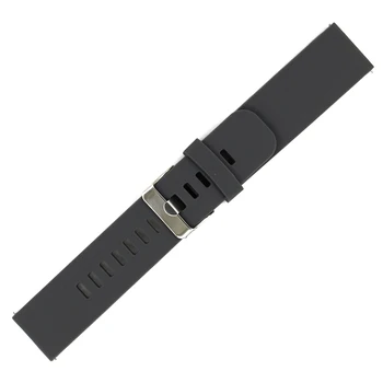 22 mm Silikonske Gume Watch Band za Samsung Gear 2 R380 / R381 / R382 Hitro Sprostitev Smolo Pasu Zapestne Zanke Pasu Zapestnica Črna