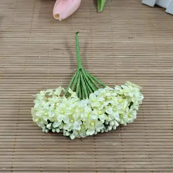 144 KOS mini slive seda estame umetno buque DE flores par decoracao DE casamento decorativo guirlanda DE flores artificiais