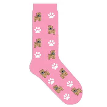 Shar-Pei je pes šapa posadke nogavice unisex cartoon živali nogavice z sharpei kuža pes temo darilo za psa, oče, mama, 50 par/veliko ORIGINAL