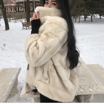 2018 Moda kotlovec suknjič,Nobelov žensk mink fur coats mink jopiči Plus velikosti pravi krzno plašč oblačila Brezplačna dostava YD86