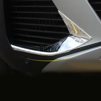 Za Peugeot 3008 3008GT 2016 2017 2018 2019 Sprednje Luči za Meglo Okvir Trim Svetlobe Obrvi ABS Chrome Spredaj Glave Luči za Meglo Lučka Pokrov