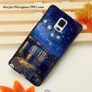 Van Gogh Zvezdnato Noč Umetnosti Telefon Primeru pleksi steklo, Akril TPU Za Samsung Note20 10 9 8 7 5 Pro ULTRA