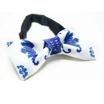 Visoka Kakovost 2020 Oblikovalci blagovna Znamka Modnih metuljčki za Moške Kitajski Slog Bela Modra Bowknot Cravat Luksuzni Poroko Bowties