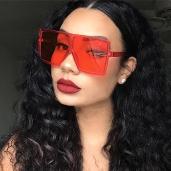 2020 Vintage Moda Prevelik Kvadratnih sončna Očala Ženske Luksuzne blagovne Znamke Oblikovalec Velik Okvir Ravno Top sončna Očala Za Žensko UV400