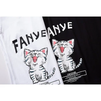 Smešno Luštna Mačka Natisnjeni Mens T Shirt 2020 Hip Hop Harajuku Vrhovi Tees Svoboden Moda Ulične Priložnostne Bombaž Poletje Kratek Rokav