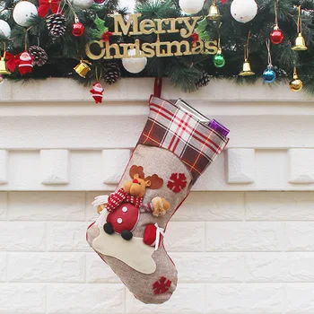 Božični okraski Novo Leto, darila Santa Claus snežaka nogavice Božična nogavica darilo vrečko