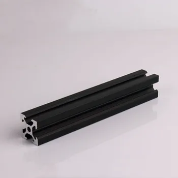 100-600 mm Samovoljno rezanje 2020v-reža za 3D tiskalnik profil Evropski standard black 2020v-reža za industrijske aluminij profil
