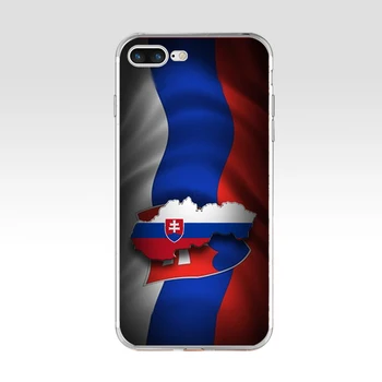 100H Slovaška Zastava Mehko TPU Silikon Kritje velja Za Apple iPhone 6 6s 7 8 plus Primeru