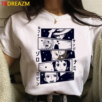 Japonski Anime Enem Kosu Grafični Tees Ženske Kawaii Risanka Luffy T Shirt Poletje Vrhovi Smešno Harajuku Hip Hop Unisex Tshirt Ženske