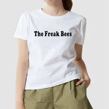 Freak Čebele T-Majice Bombaž Pismo vrhovi zabavne Majice Unisex Ulične tshirt Grafični tees Ženske črna Vintage oblačila