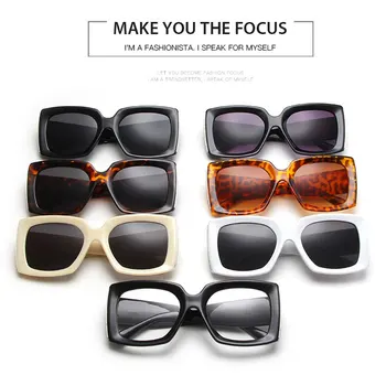 2021 sončna Očala Kvadratnih Ženske Ženska sončna Očala Očala Očala Plastični Okvir Jasno Objektiv UV400 Odtenek Moda Vožnje Nova