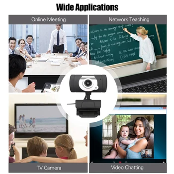 480P USB Webcam Prenosni Računalnik in Fotoaparat, Video-na PC Spletna Kamera Ročno Ostrenje vgrajeni Mikrofon za Živo Spletna Kamera