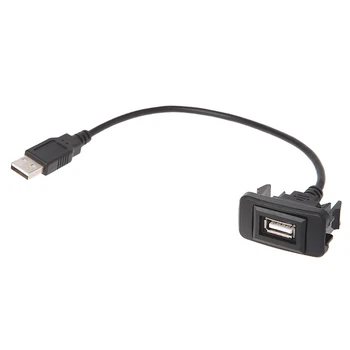 OOTDTY AUX Vrata USB Kabel, Napajalnik 12-24V Žice Kabel USB Adapter za Toyota VIGO