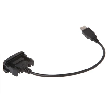 OOTDTY AUX Vrata USB Kabel, Napajalnik 12-24V Žice Kabel USB Adapter za Toyota VIGO