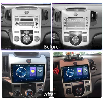 9 Inch Android 8.1 Avto Dvd Gps navigacija multimedia radio Predvajalnik, zaslon za KIA forte 2009-avto Video cd rds sistem za prikazovanje