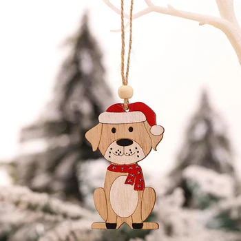 1/4pcs Lesene Božič Obeski Ornament Malo Lesenih Dog Dekoracijo Obrti Božično Dekoracijo Za Dom