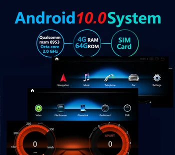 IPS Android10.0 4+64 G avtoradio večpredstavnostna GPS Navigacija Za Mercedes Benz, E Razred W212 E200 E230 E260 2009-2016 desno roko RHD
