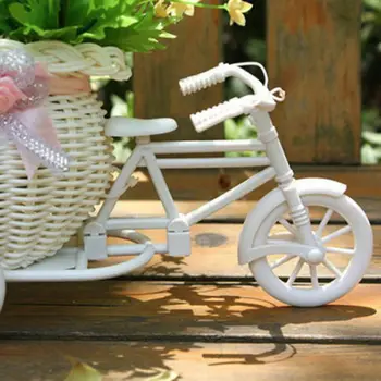 Plastični Beli Tricikel, Kolo Design Cvetna Košarica Skladiščenje Osebe Dekoracijo Vroče
