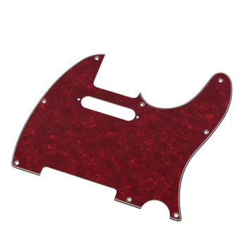 NOVI Standard 8 Luknjo Kitara Pickguard Nič Ploščo 4Ply Za TELE Stil Kitara,Rdeči Biser