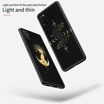Telefon Primeru za Samsung Galaxy A50 A51 A71 A21s A10 A70 A30 A20e A40 A20s A10s Mehko Coque Čarovnice Luna Tarot Skrivnost Totem