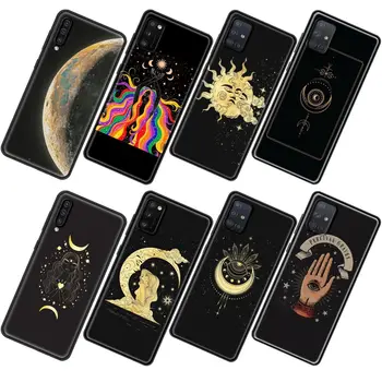 Telefon Primeru za Samsung Galaxy A50 A51 A71 A21s A10 A70 A30 A20e A40 A20s A10s Mehko Coque Čarovnice Luna Tarot Skrivnost Totem