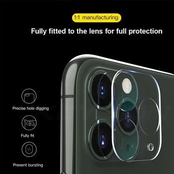 KEYSION Polno Objektiv Kamere Kaljeno Steklo za IPhone 11 Pro 11 Pro Max Kamere Zaščitni HD prozornega Stekla Film za IPhone 11 Pro Max
