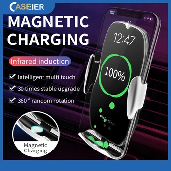 CASEIER H9 Magnetna Avto Nosilec za Telefon, Brezžični Polnilnik Za Xiaomi Smart Sensor Magnet Polnjenje Držalo Za Telefon V Avto Stojalo