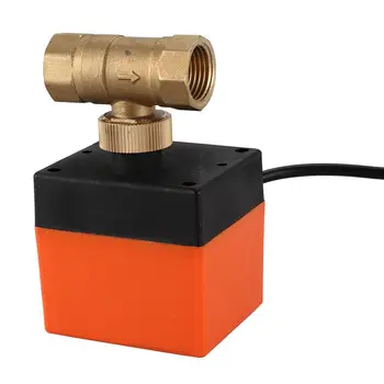 Vroče XD-DN15-2 AC220V, klimatska tla ogrevanje mikro-električni dvosmerni krogelni ventil tri vrstice dve nadzor električnih krogelna pipa