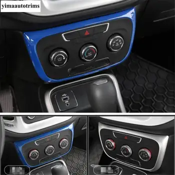 Avto Centralni Nadzor AC, klimatska Plošča Pokrov Trim Fit Za Jeep Compass 2017 - 2020 Rdeča / Modra / Mat Notranjost Popravilo Kit