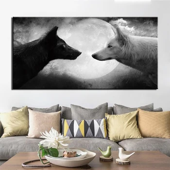 Wall Art Živalskih volk Platno Slikarstvo 1 Kos Tiskanje Plakata Slike Doma, Spalnica, Dnevna Soba Dekoracijo