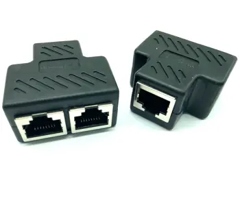 5pcs hernet LAN Dual Port Plug 1 Do 2 RJ45 Razdelilno Omrežje Adapter Priključki Split Kabelska Omrežja Extender Širitev Priključek
