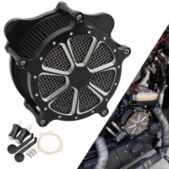 Polnilnega Zraka Čistilec Motocikel CNC Razrez kromiran Komplet Motocikel Spremembo Delov za Zračni Filter
